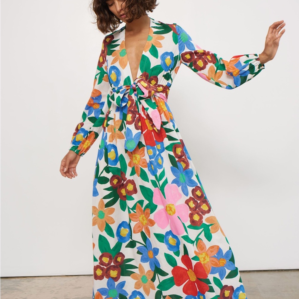 Mara Hoffman Luna Multicolor Floral Maxi Dress